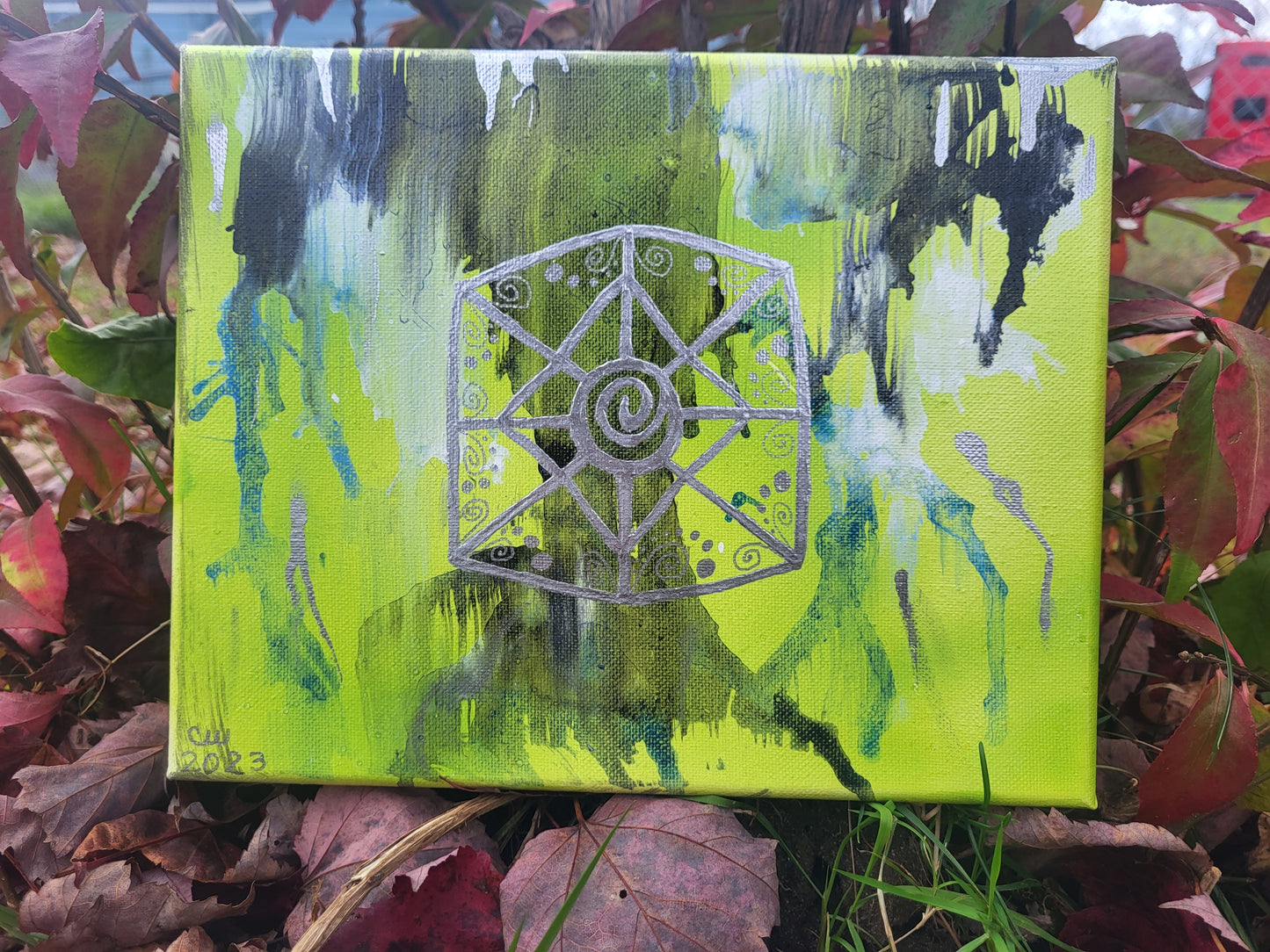 Green Mandala Original Painting