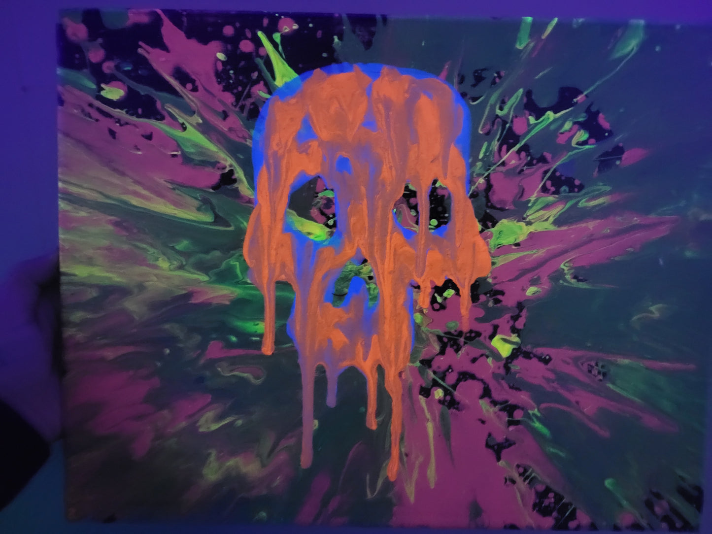 Drippy Skull Original Painting