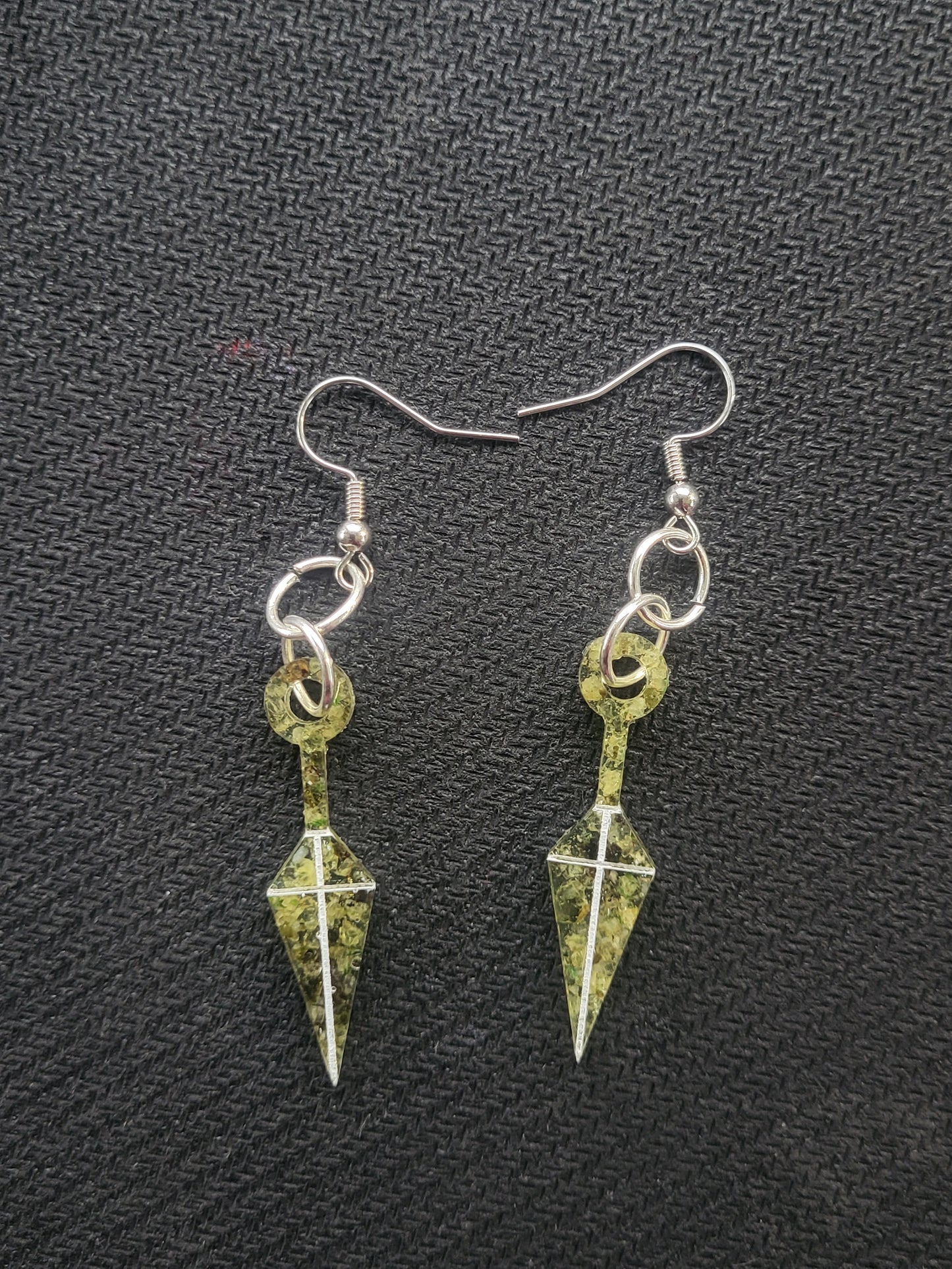 Large Paridot Kunai Earrings