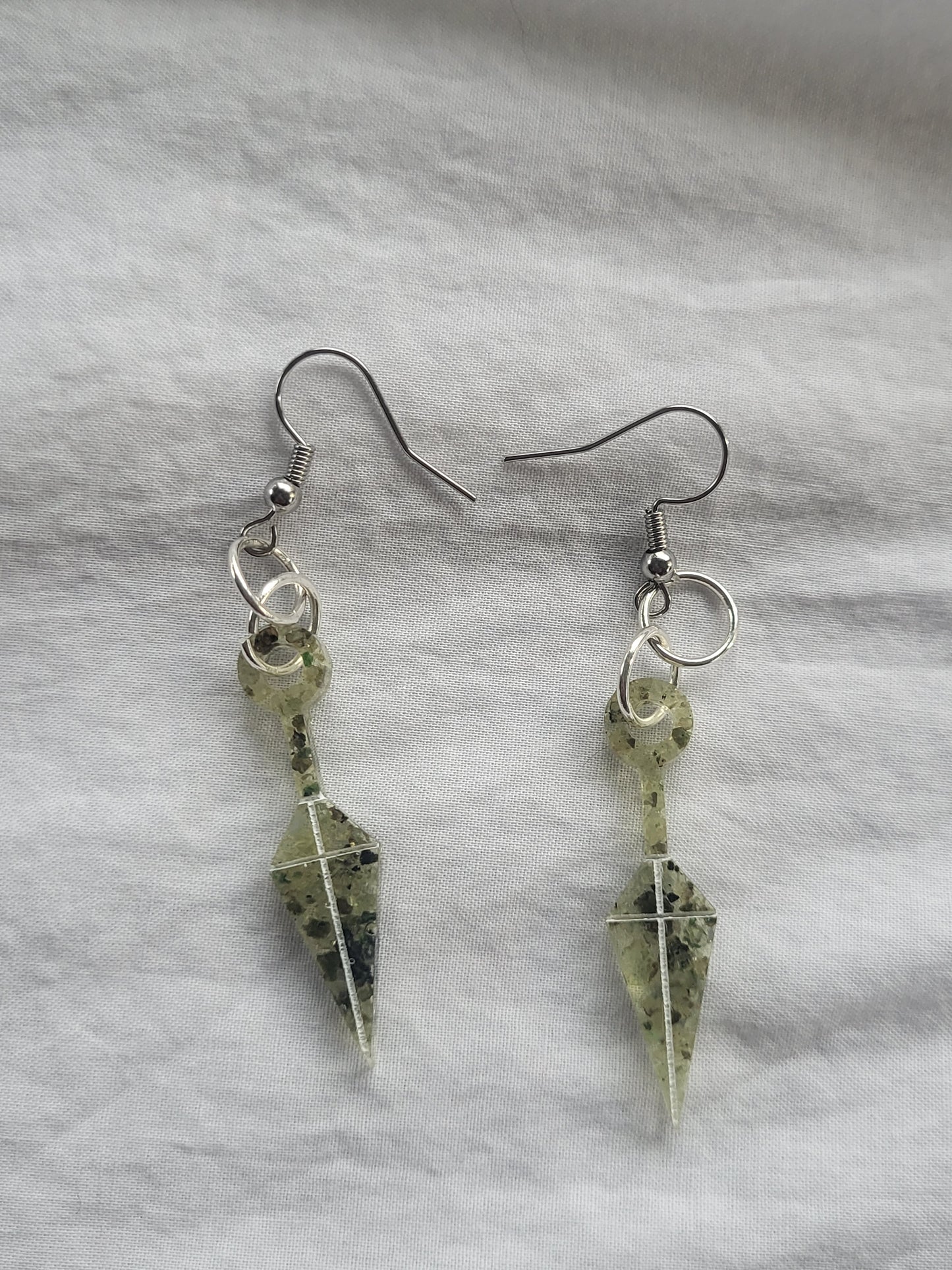 Large Paridot Kunai Earrings