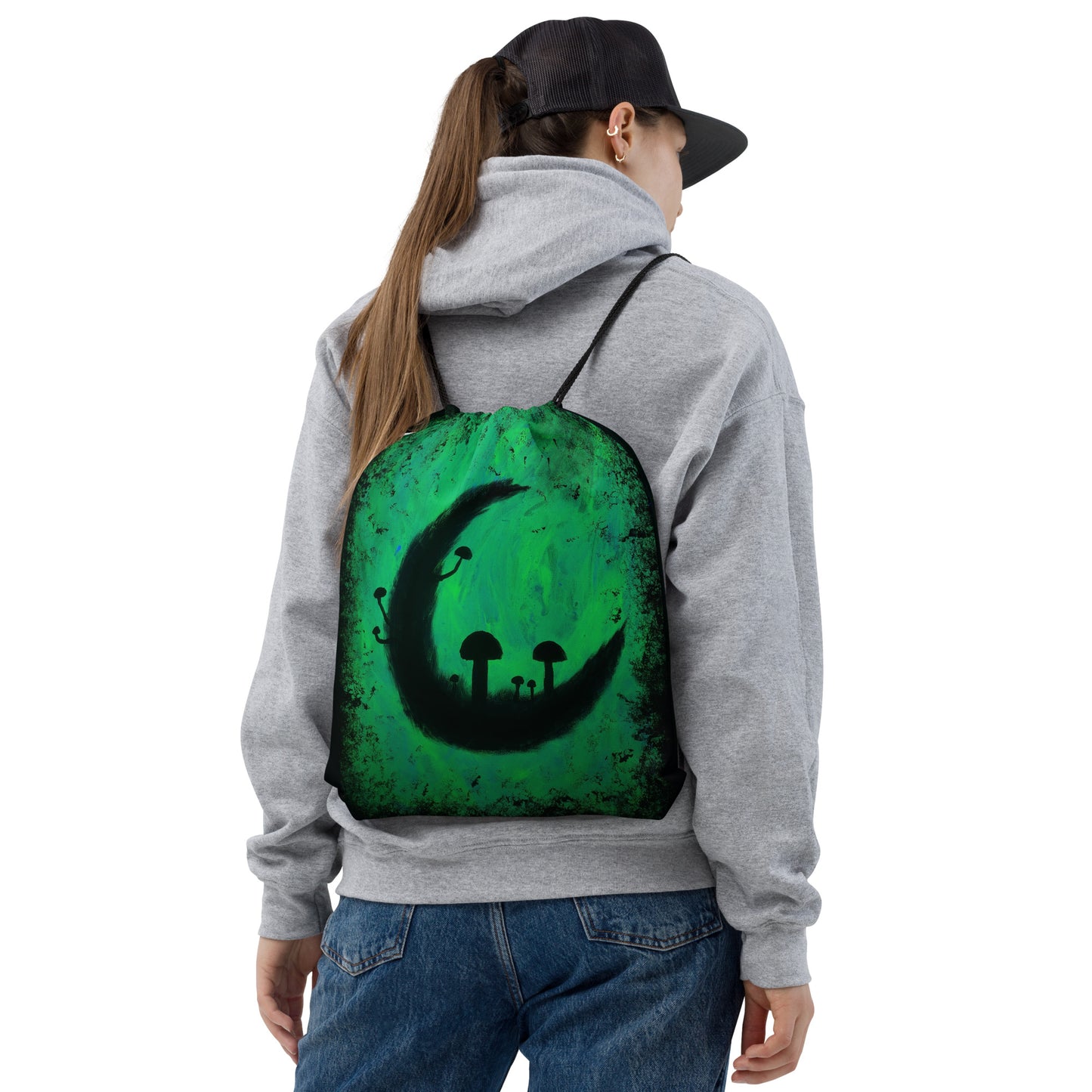 Mushmoon Drawstring Bag