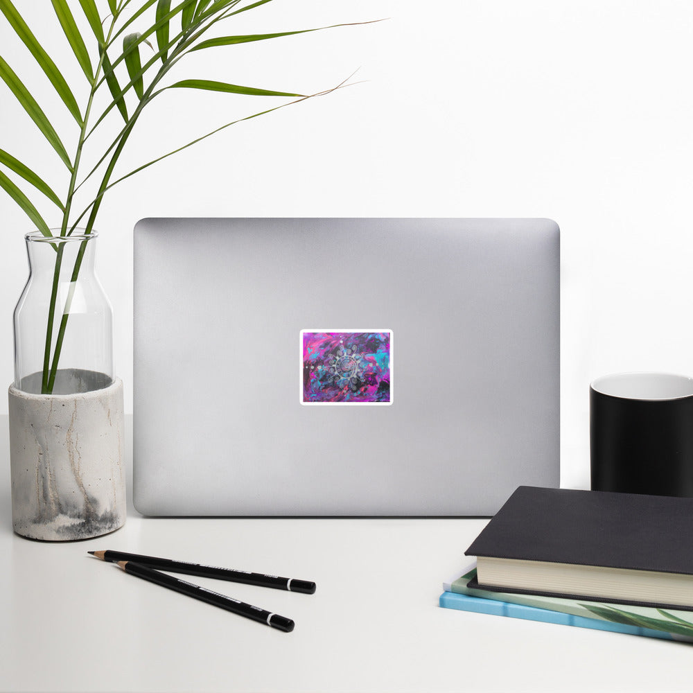Pour mandala stickers