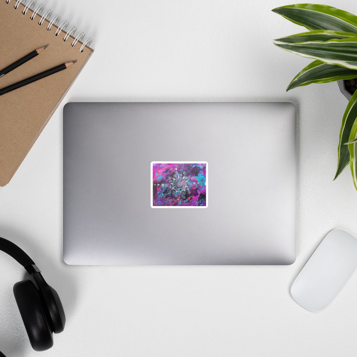 Pour mandala stickers