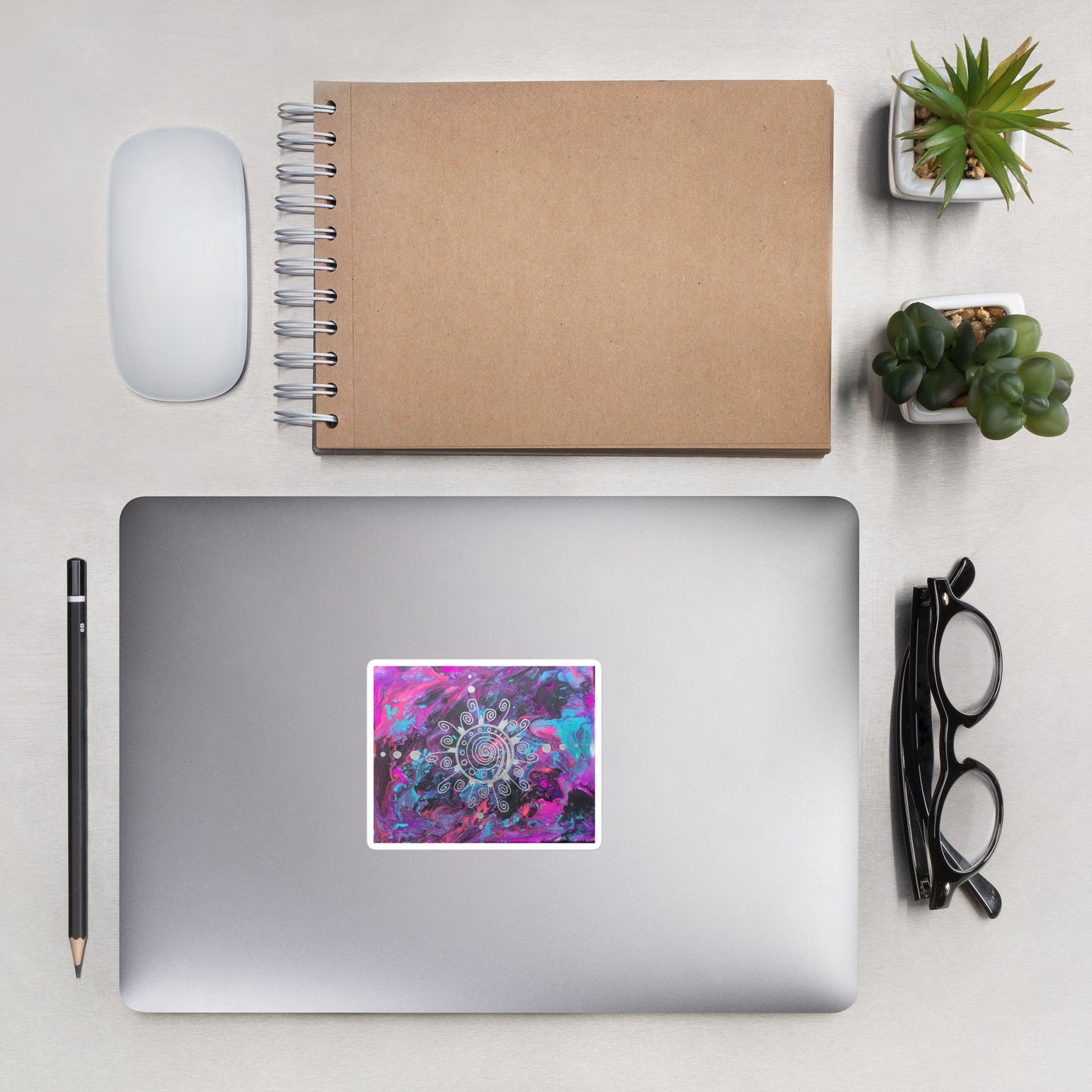 Pour mandala stickers