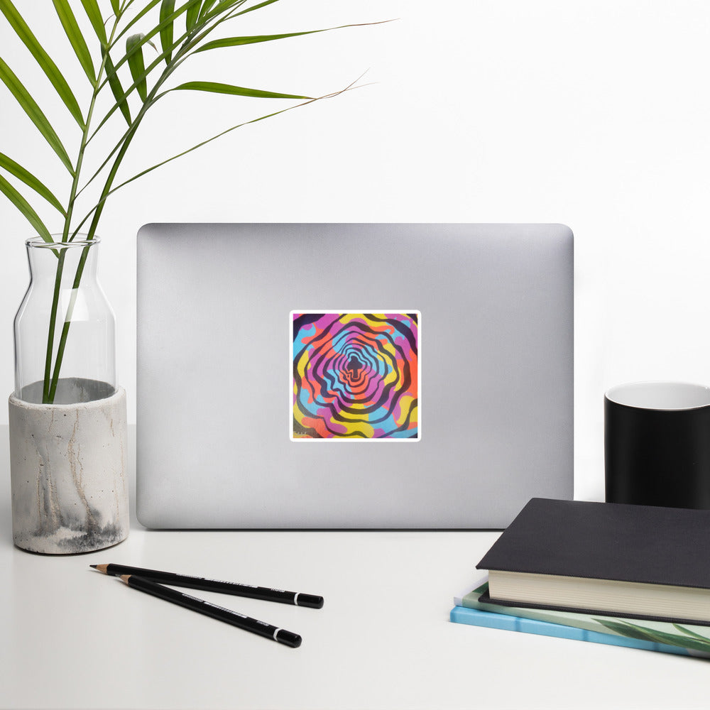 Trippy mushroom stickers