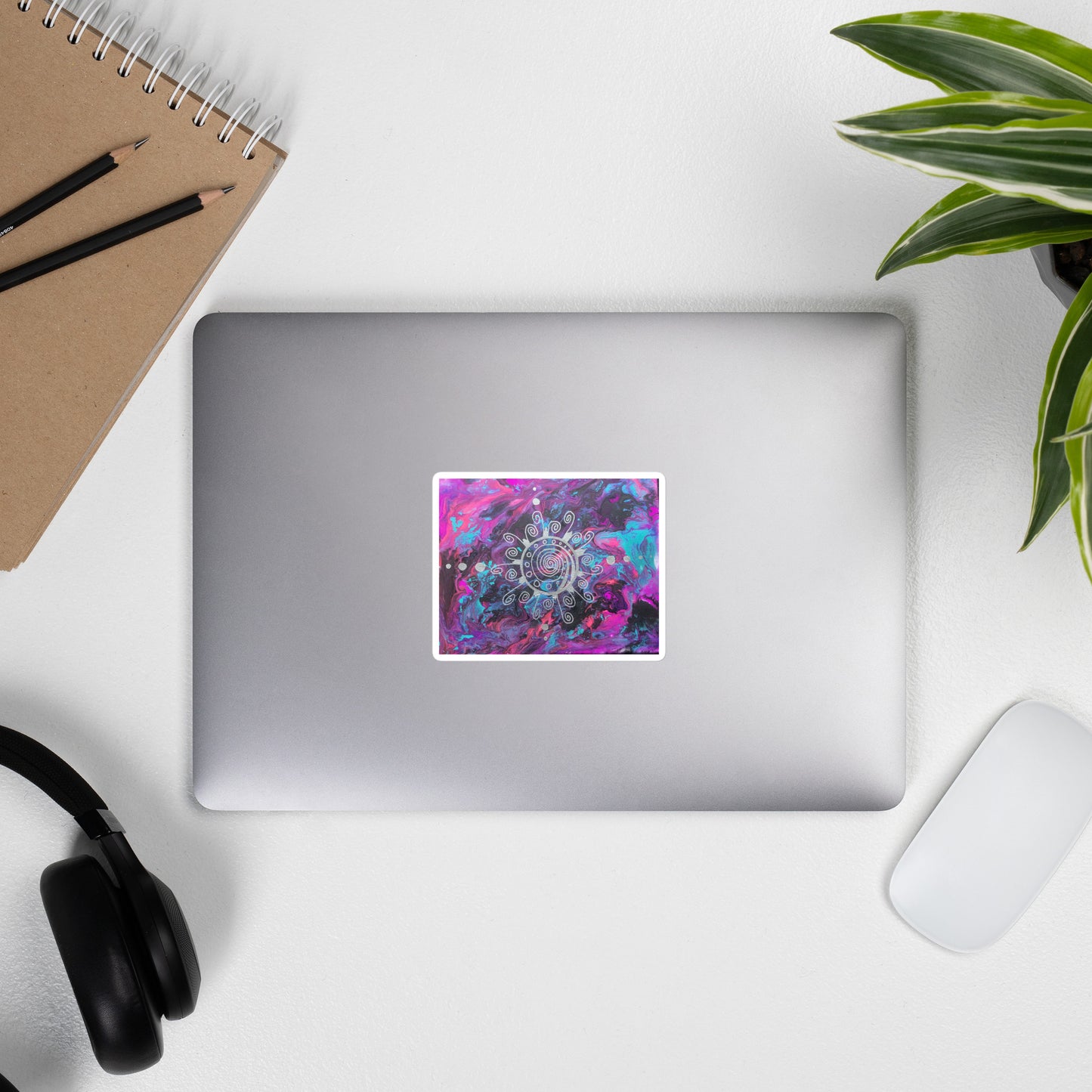 Pour mandala stickers