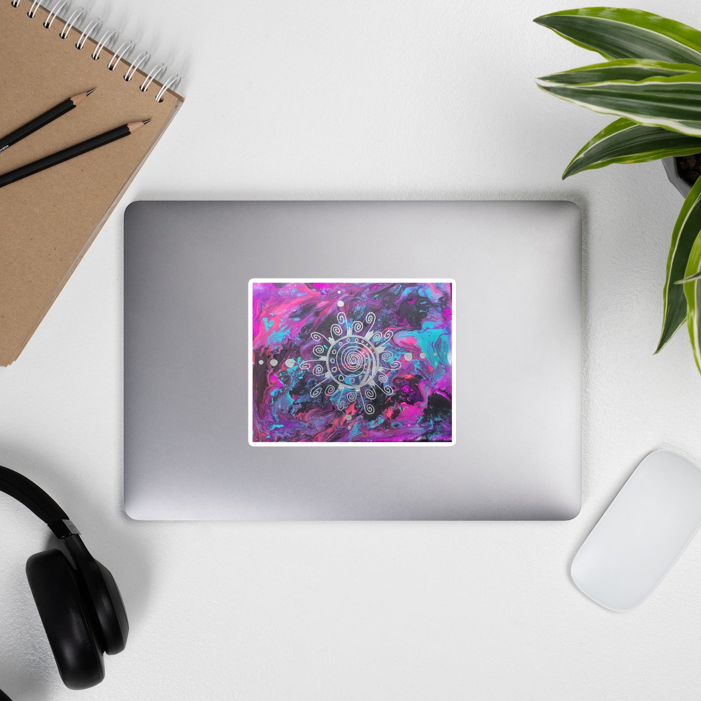 Pour mandala stickers