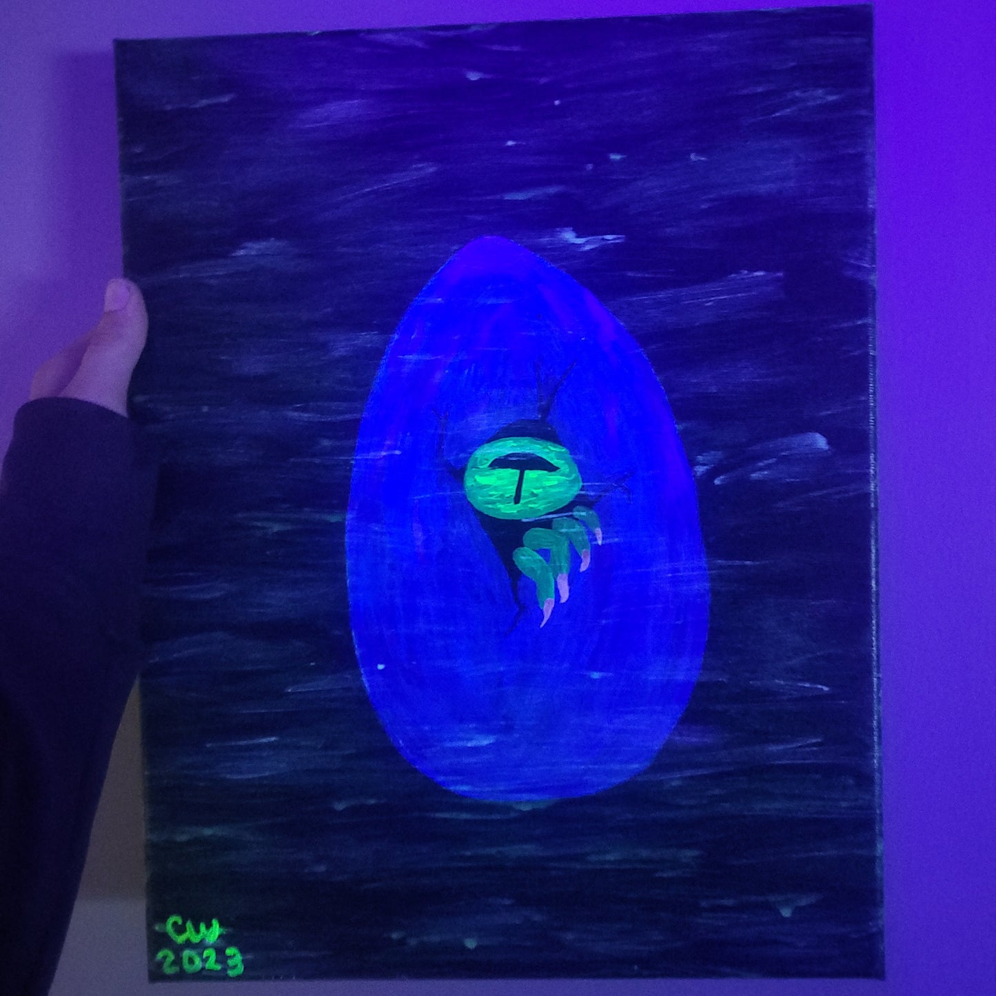 Alien Egg Original Painting