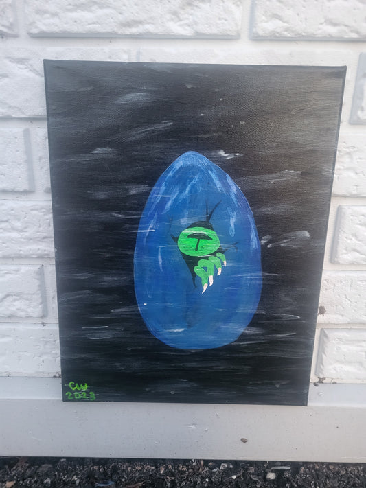 Alien Egg Original Painting