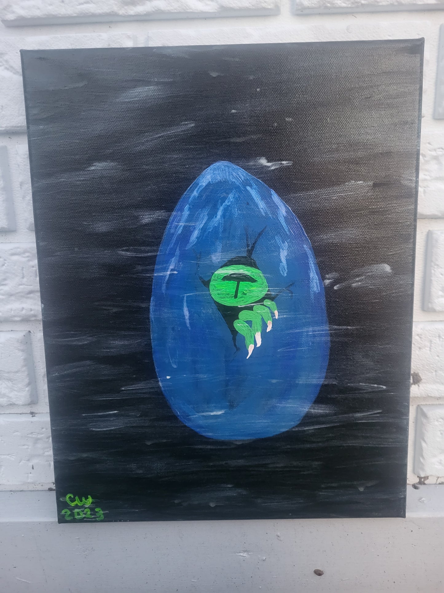 Alien Egg Original Painting