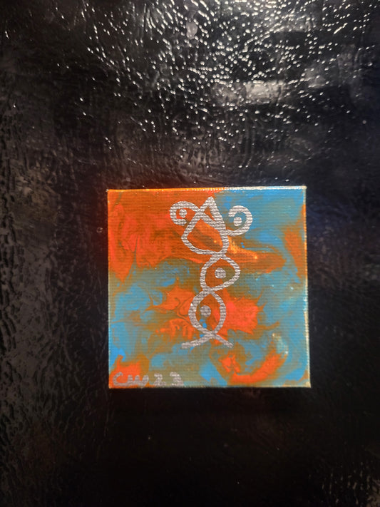 Balanced Life Rune Magnet Original Painting