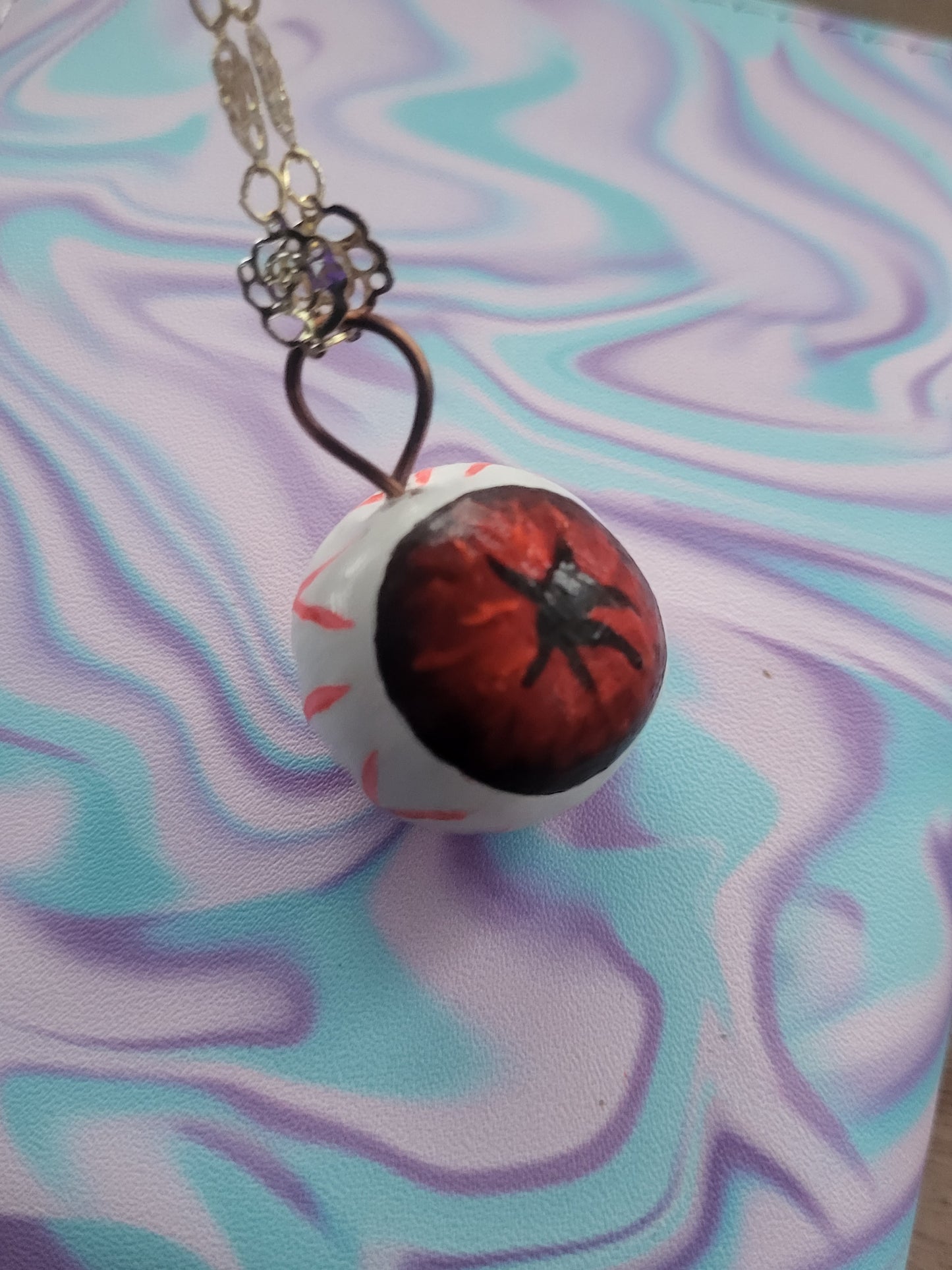 Medium Red Eye Pendant Original