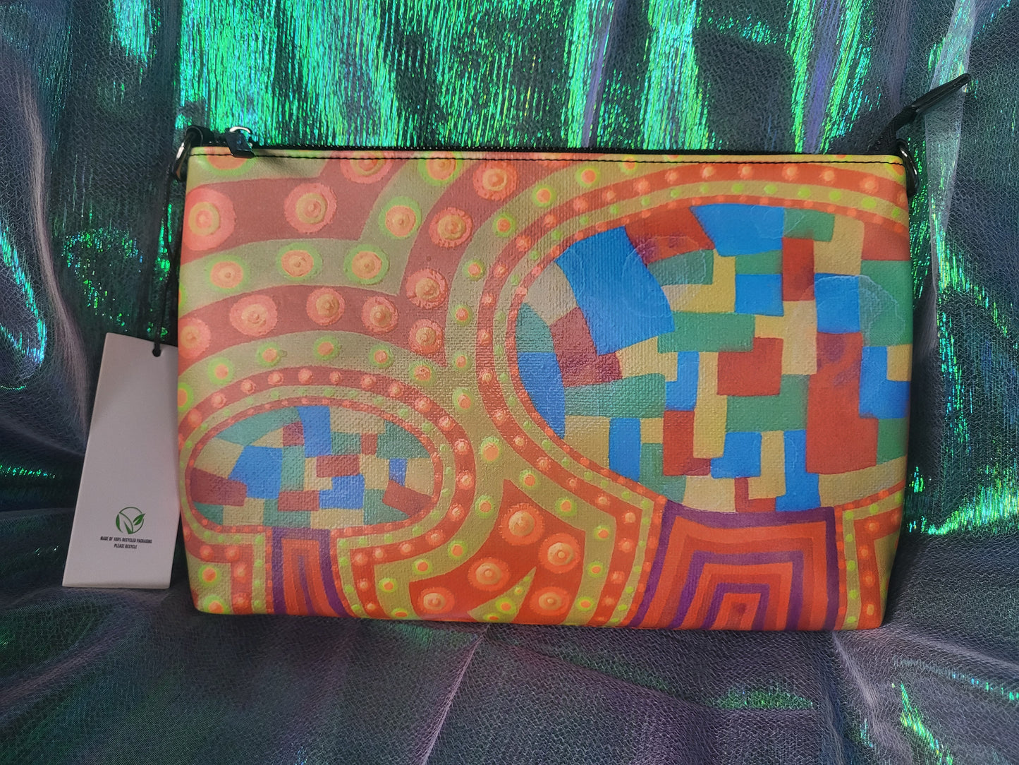 Trippy Abstract Mushrooms Crossbody Bag