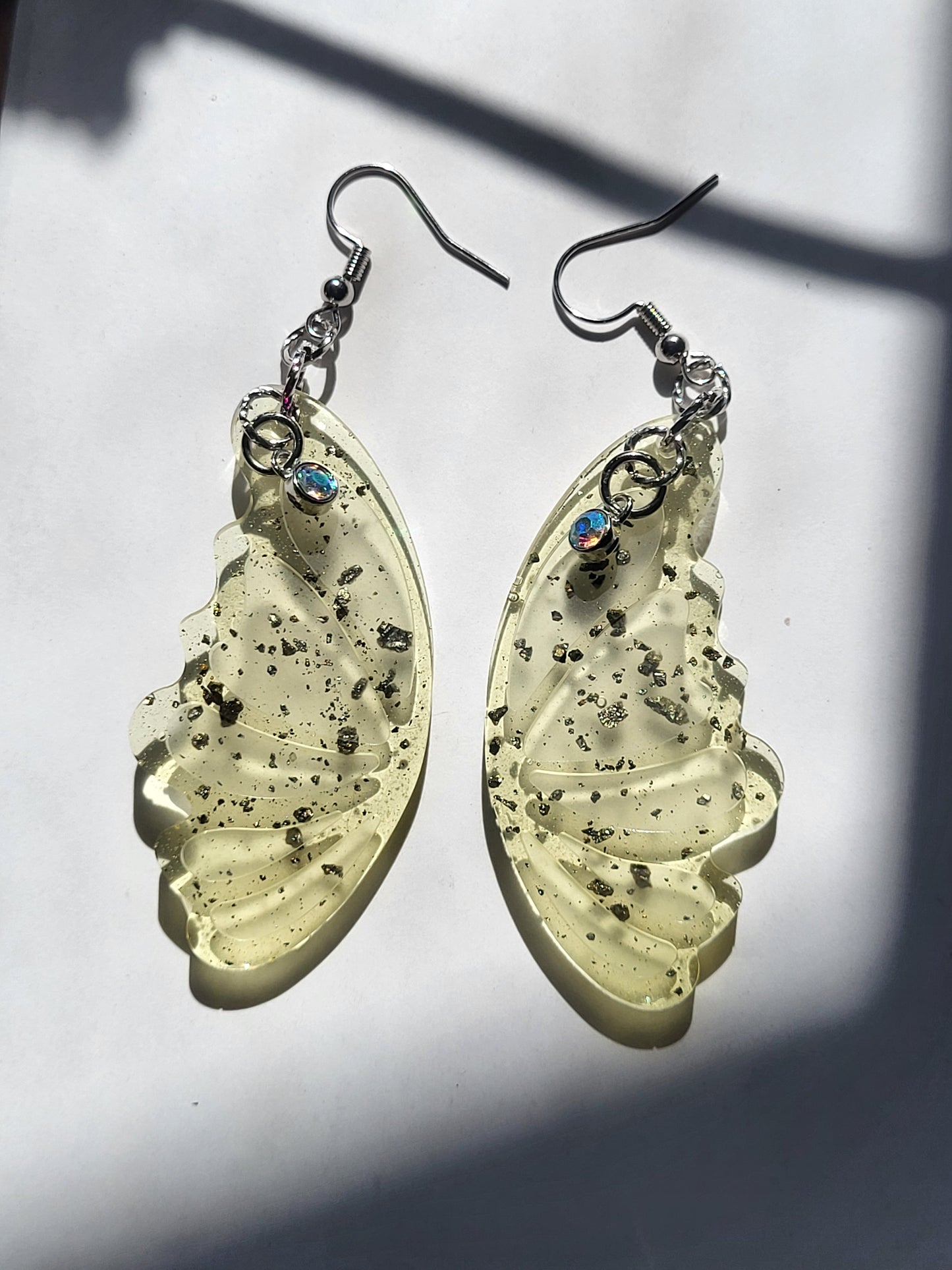 Charmed Pyrite Butterfly Earrings