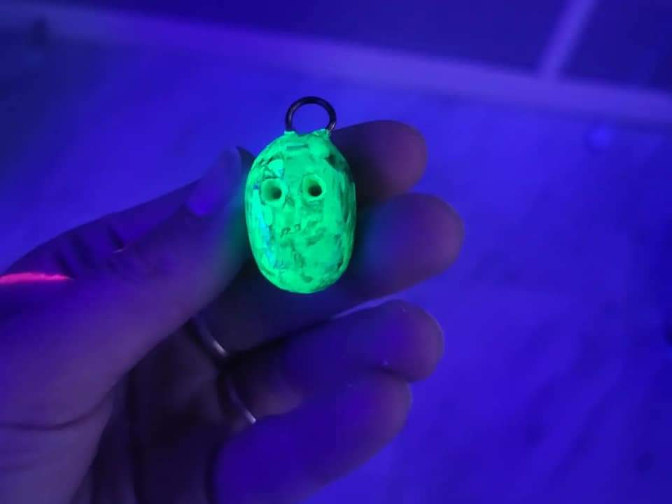 Green Mask Pendant Original