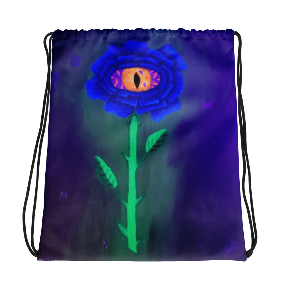 Glow All Seeing Rose Drawstring Bag