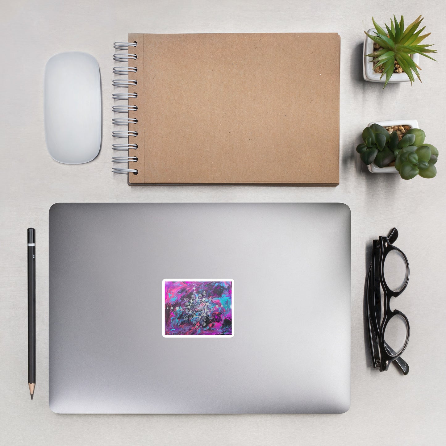 Pour mandala stickers