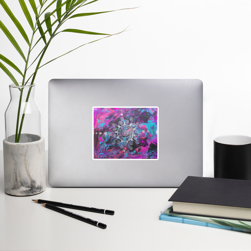 Pour mandala stickers