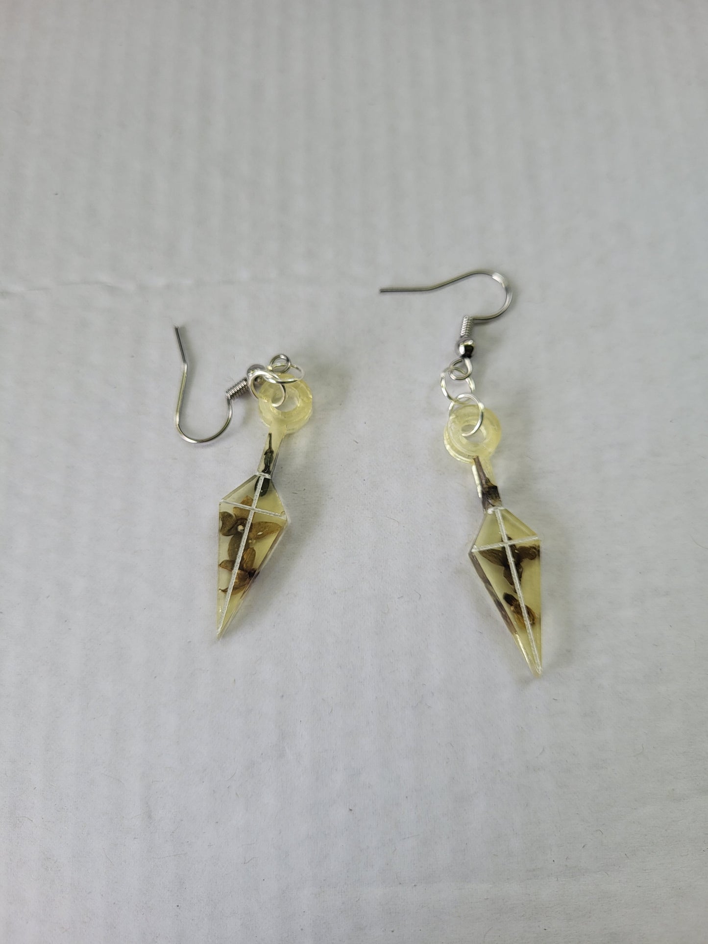 Large flower Kunai Earrings