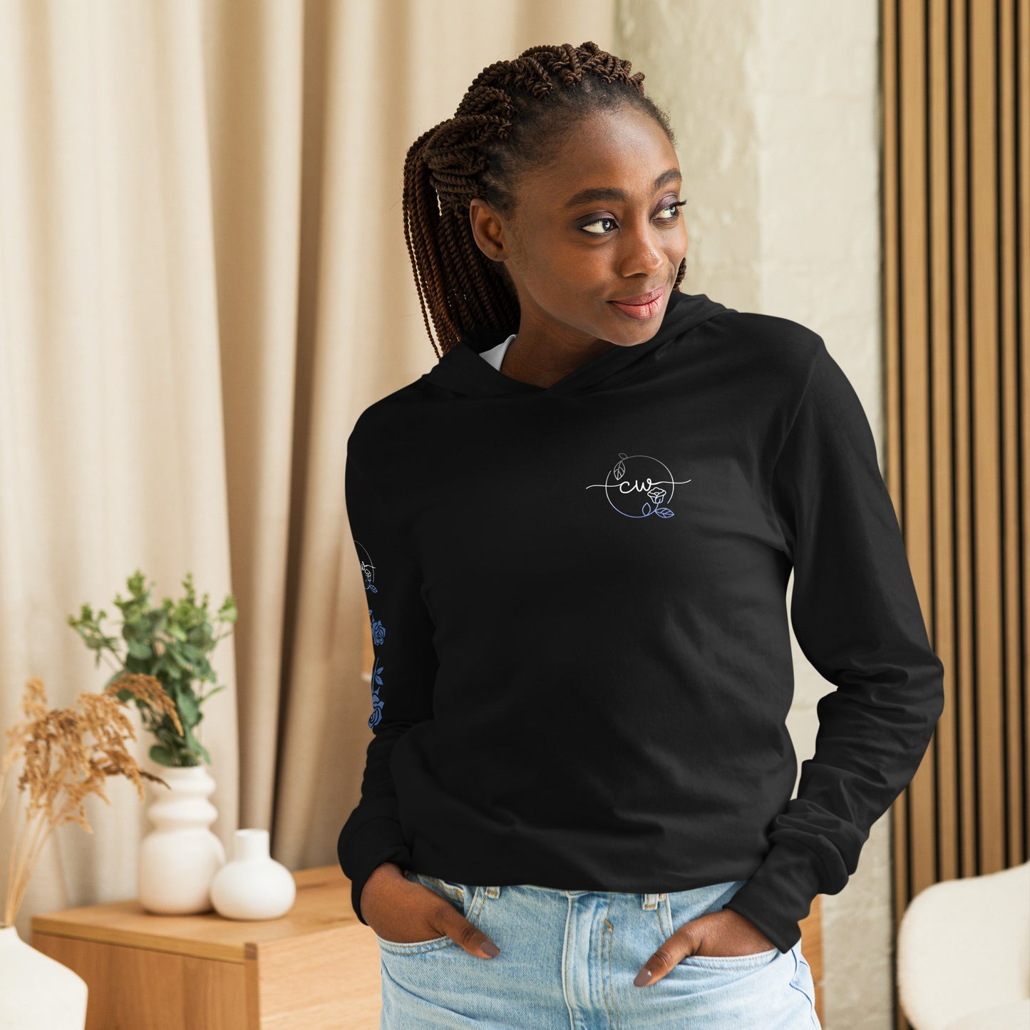 Unisex Hooded Long-Sleeve Tee Logo